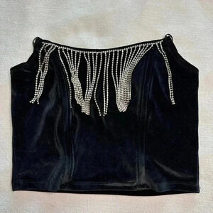 Holiday  strapless crop top